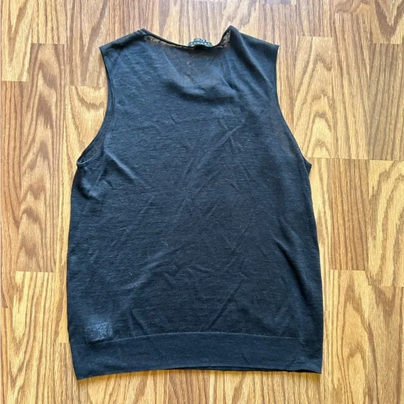 Women’s Theory Black Sheer Sleeveless Top/Blouse. Sz Small - Picture 4 of 8